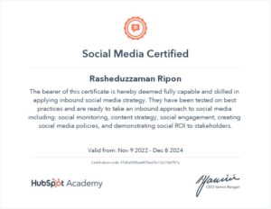 Certified by HubSpot Academy_